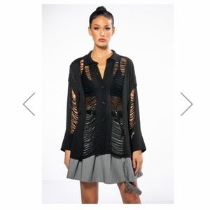 button down shirt runs big